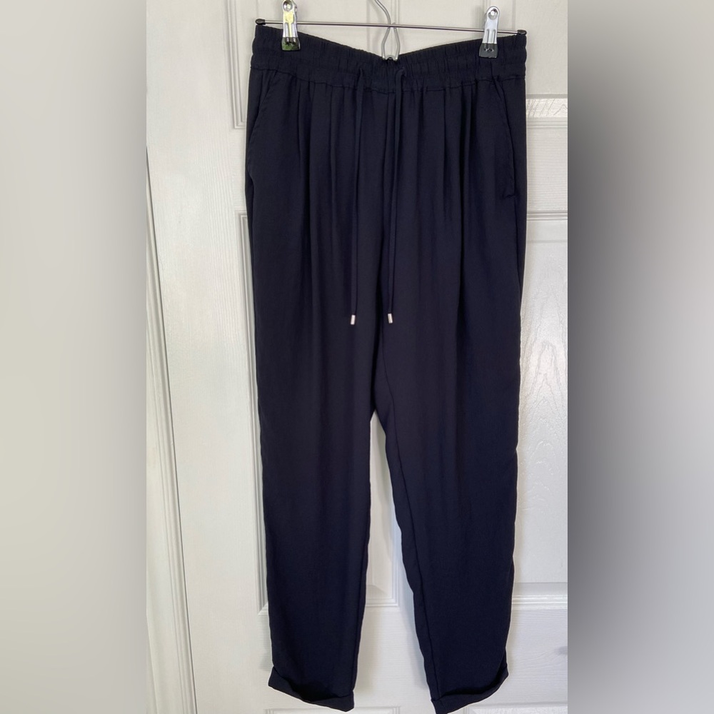Zara Navy Blue Drawstring Trouser - Picture 2 of 5